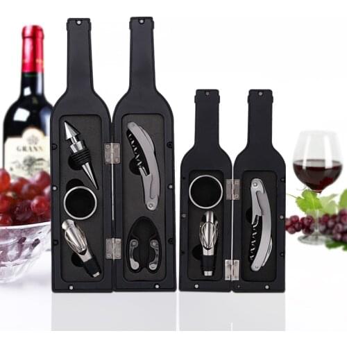 New Wine Opener Accessories Gift Tools Set with Waiters Corkscrew Opener 5 Piece Wine Bottle Opening Kit 3 Piece Set Deluxe Tool