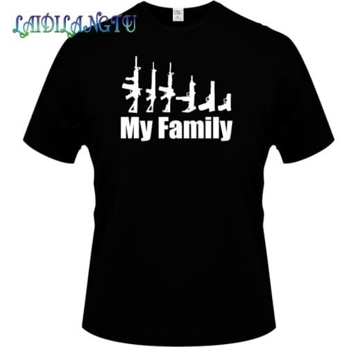 Novelty tshirt men MY FAMILY Men T-shirts Funny Design Printing Cotton Top Tees Customized