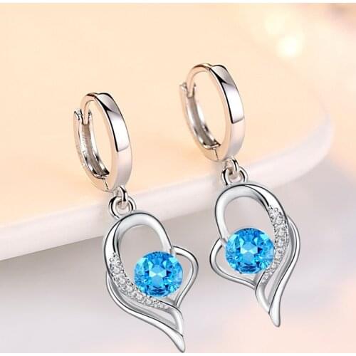 New temperament long fashion earrings heart-shaped ear ear jewelry womens wedding anniversary womens ear jewelry gifts