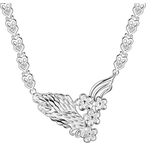 Wholesale Charm Silver Color Pendants For Women Fashion Jewelry Necklace Lady Fashion Jewelry Bright Ornament AN068