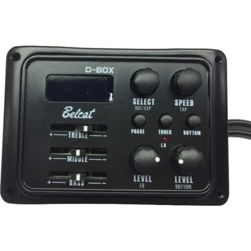 Belcat D-BOX PICKUP 3Bands EQ with Rhythm Box with LCD chromatic Tuner