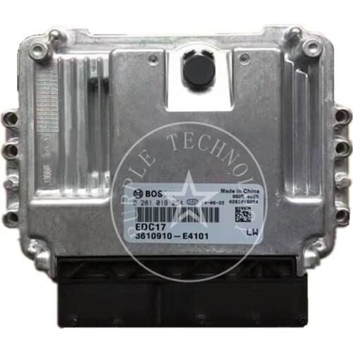 Diesel fuel engine computer control board ECU 0281019254 for BAIC Dongfeng captain ZD28