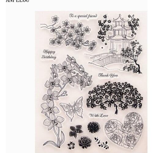 PANFELOU Vines building Transparent Clear Silicone Stamp/Seal for DIY scrapbooking/photo album Decorative clear stamp sheets