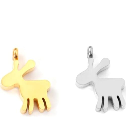 ASON 10pcs/Lot Necklace Charms DIY Jewelry Stainless Steel Gold Silver Color Horse Pendant For Bracelets Accessoriees Wholesale
