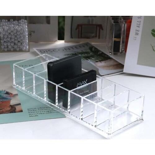 Transparent Acrylic 8 Grids Divider Box, powder box,Rouge Rack, Cosmetic Storage Box