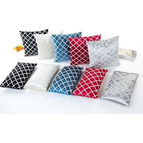 Luxury Velvet Cushion Cover 45x45cm Pillow Cover Pillow Case Green Blue White Black Gray Home Decorative Sofa