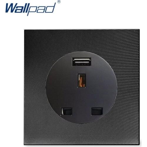 USB 3 Pin 13A Socket Wallpad Luxury Aluminum Metal Panel Electric Wall Power Socket Electrical Outlets For Home