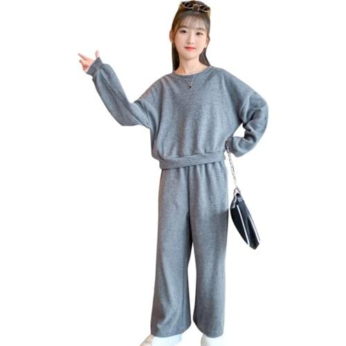 Girls Sport Clothes Solid Color Costume For Girls Jacket + Pants Girl Set Spring Autumn Childrens Sports Suit