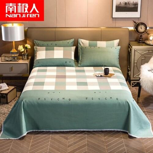 Pure Cotton Old Coarse Cloth Bed Sheet One-Piece Thickened Cotton and Linen Single Bed 1.5 M Pure Cotton Double Linen Quilt