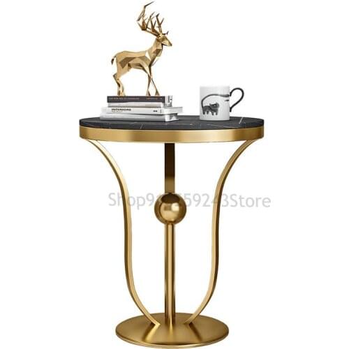 Light Luxury Corner Table Simple Modern Rock Board Small Coffee Table Living Room Sofa Side Table Bedside Table Creative Balcony