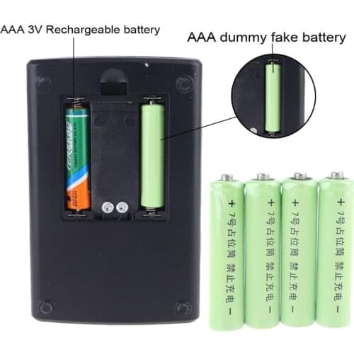 Universal 4Pcs LR03 AAA Size Dummy Fake Battery Setup Shell Placeholder Cylinder Conductor for Lithium iron phosphate battery