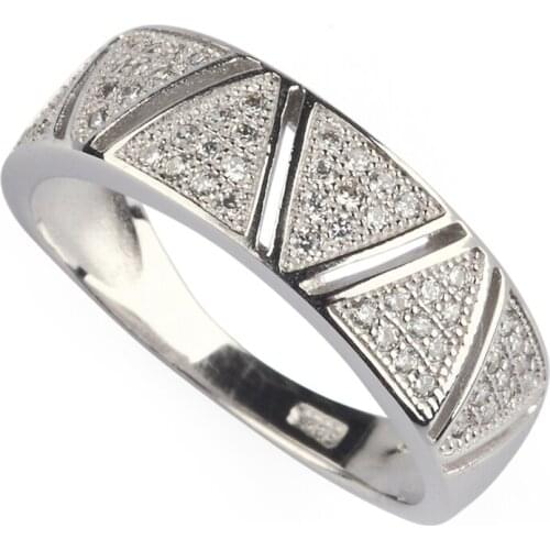 Fleure Esme Shinning Luxury Wedding rings Jewelry for women dropshipping White Cubic Zirconia Rhodium Plated R3266 size 6 7 8 9