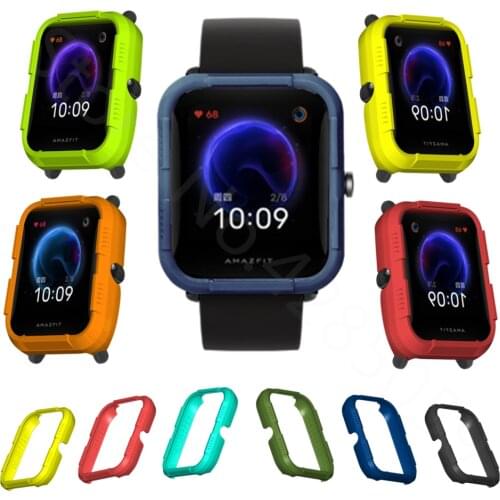 Hard PC Case Cover For Amazfit Bip U Protective Frame Shell For Huami Amazfit Bip BipU POP Smart Watch Protector Plastic Bumper