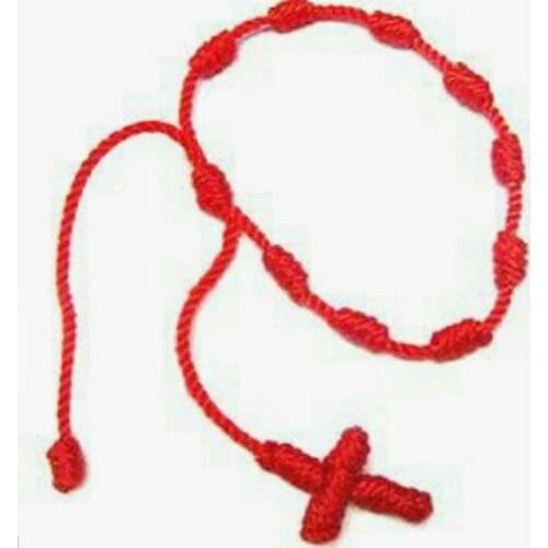 1pc New Fashion Red Thread String Bracelet Lucky Knotted Cross Bracelet Handmade Rope Bracelet for Women Men Jewelry Couple