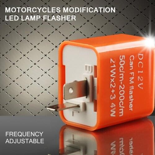 12V 2 Pin LED Flasher Frequency Relay Turn Signal Indicator Motorcycle Motorbike Fix Motorcycle Flasher Multiple Protection Safe