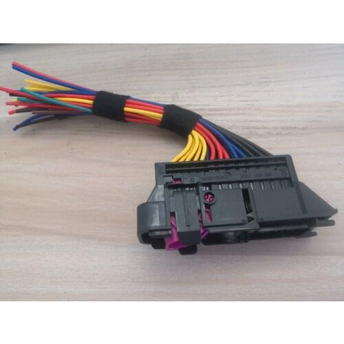 28 Pin Male Security Guard Against Theft Defensive Alarm Anti Theft Connector Plug With Wire Cable Harness Pigtail 1K0 937 722D