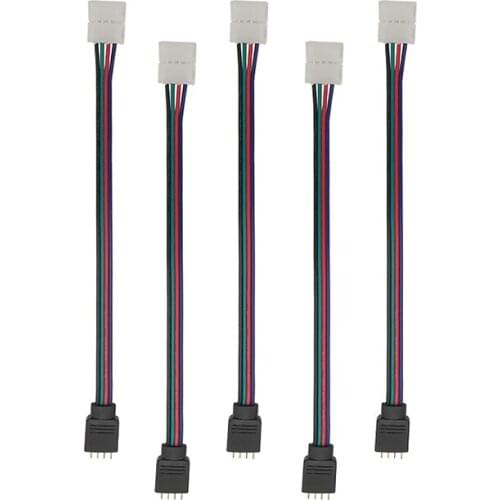 5Pcs/lot 15CM 4Pin 10mm RGB 5050 3528 LED Strip Light Connector