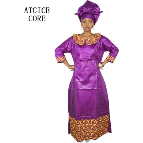 African dresses for women african clothing 100% cotton fashion design dashiki african bazin embroidery long dress A210
