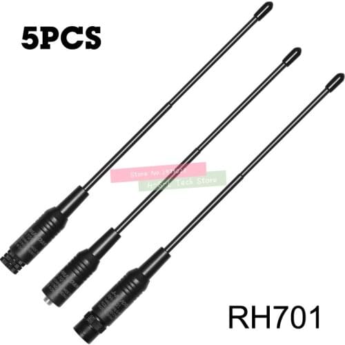 5PCS Walkie Talkie Antenna BNC SMAMALE SMAFEMALE Interface 144/430 Mhz Dual Band VHF/UHF Interphone Antenna For Baofeng Kenwood