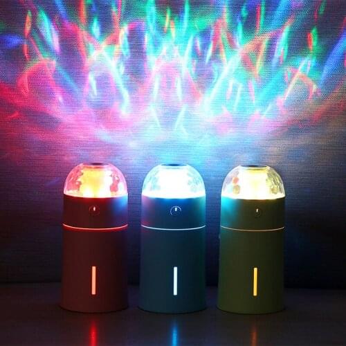 Car air freshener Projector Light Humidifier Ultrasonic USB Mini Essential Oil Diffuser LED Air Purifier Mist Maker Office Home