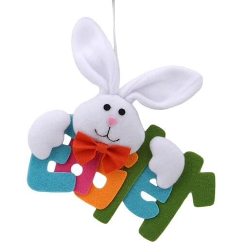 White Cartoon Rabbit Pendant Baby Rattles Toy Car Stroller Hanging Lovely Wall Hangings Nice Gift for Kids Home Decoration Toy