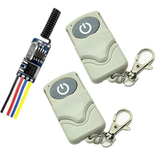 DC 3.5V 9V 12V Door Access Openner Button Remote Control Switch,315 / 433 MHz Micro ultra small remote control switch