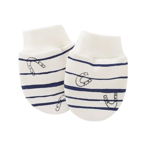 Baby Anti Scratching Cotton Gloves+Ears Hat+Foot Cover Set Mittens Socks Beanie 45BF