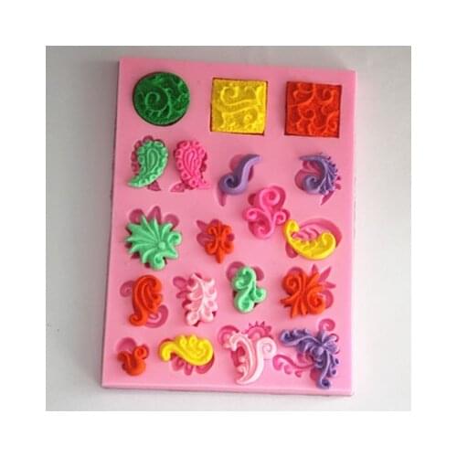 FM465 Silicone double sugar cake mould soap mould silicone 3 d die lace die Bohemia