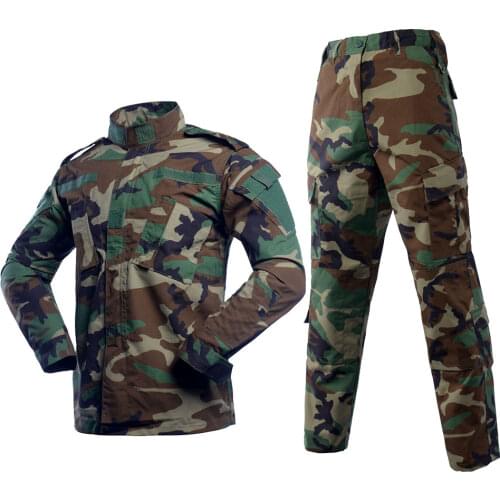 Classic Woodland Camouflage Army Military Uniform, Hunting Ripstop Tactical Clothes, Military Tactical Suit