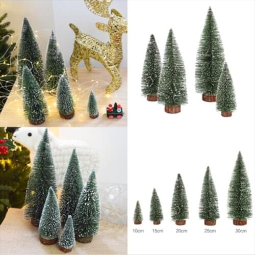 5pcs Christmas Snow Mini Tree Holiday Festival Party Ornament Decor Miniature