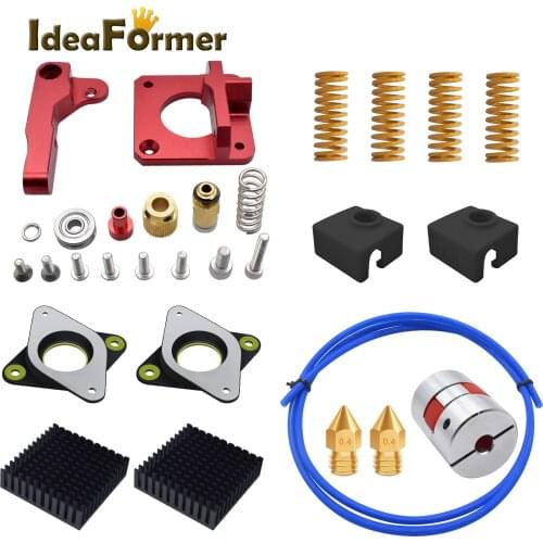 MK8 Bowden Extruder Feeder Upgrade Kit Spring+Silicone Sock+Motor Damper Sock+1M Blue PTFE Tube For Creality Ender 3 CR10 CR10S