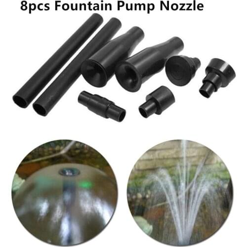 Fountain Pump Nozzle Set Multifunction Plastic Waterfall Garden Spray Heads For Pool Pond Gardening Decor