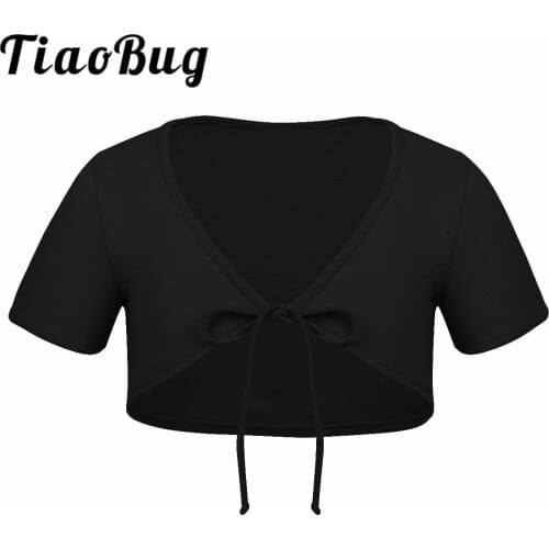 4 Colors Wedding Party Flower Girl Wraps Cape Kids Fall Ballet Shrug Jackets Short Sleeves Solid Cotton Self-tie Up Bolero Wrap