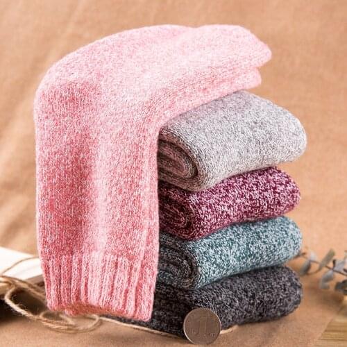 Super Thicker Solid Socks Wool Cashmere Sports Women Lady Soft Cotton Casual Warm Winter Russia Cold Resistance Sock Women Socks
