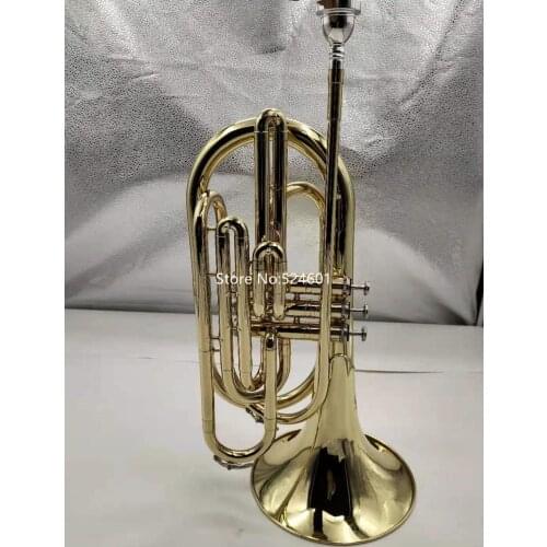 New Arrival Bb Marching Baritone Brass Nickel Plated Professional Musical Instrument With Case Free Shipping