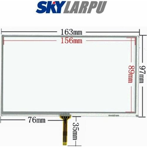 New 7''Inch 4 Wire Resistive Touch Screen Panel 163mm*97mm Touchscreen Digitizer Glass Welding Mouth Free Shipping