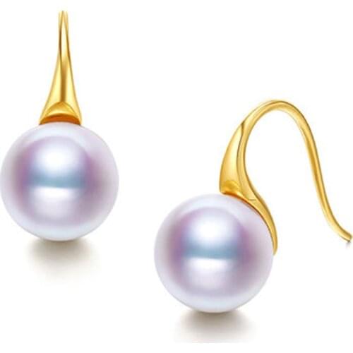 [NYMPH] Pearl Earrings For Women Natural Freshwater Pearl Earrings Pearl Jewelry Fine Jewerly For Party E1010