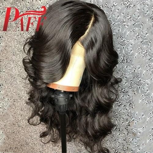 PAFF Body Wave Silk Top Glueless lace Front Wigs 4*4'' Silk Base Free Part Wigs Brazilian Remy Human Hair With Baby Hair