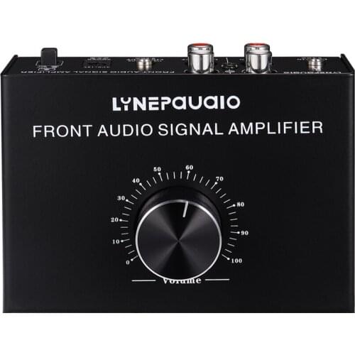 Front stereo signal amplifier speaker/headphone/TV/computer signal amplifier with volume control dual audio source