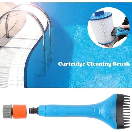 Swimming Pool Cartridge Cleaner Debris Wand Filter Comb Super Cleaner For Bathtub Spa Water Hand Held Cleaning Brush