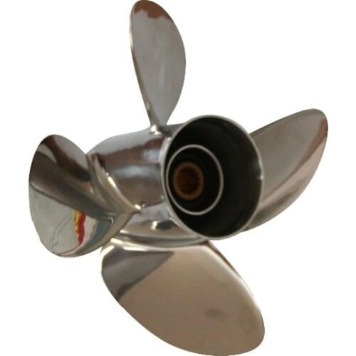 13x19 outboard 4 Blade Propellers STAINLESS STEEL Propeller fit to mercury or yamaha 60-115 hp engine cheap boat motors
