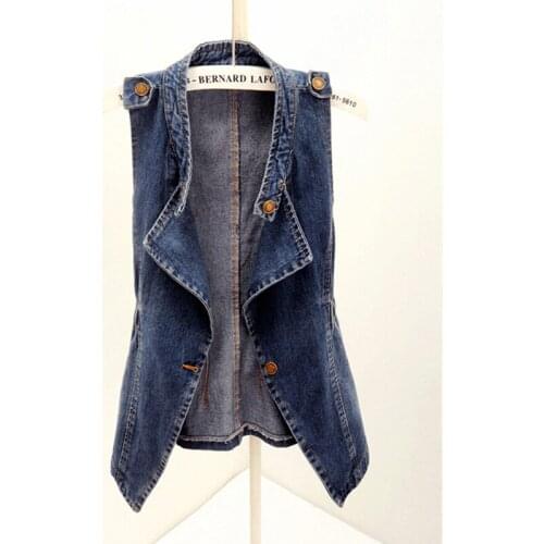 Plus size Slim Denim Vest Women Spring Korean Waistcoat 3 Color Student Sleeveless Jacket Coat Vintage Short Jeans Vests Female