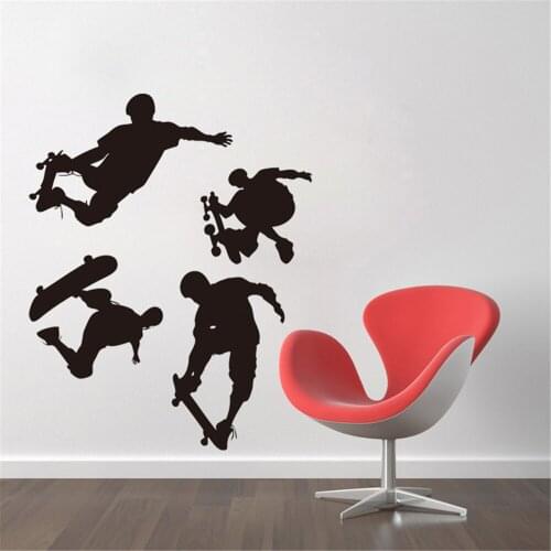 Skater Boy Wall Stickers Bedroom Living Room Decor Home Decoration Accessories
