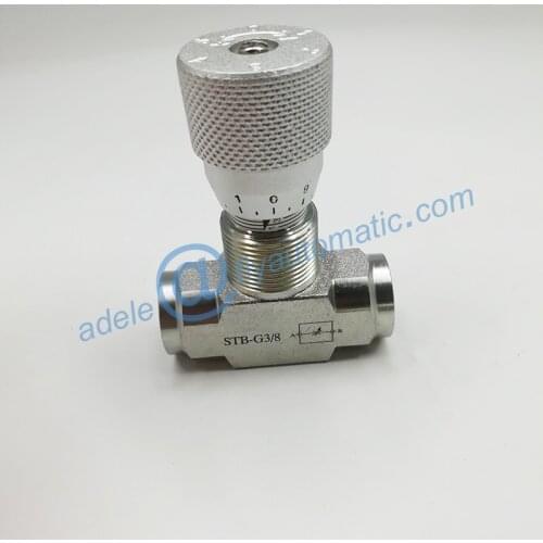 STB series 1/4" 3/8" 1/2" 3/4" 1" Bi-Directional flow restrictor hydraulic valve Carbon steel flow control valve for hydraulic