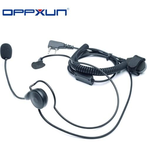 Tactical Headset Pin Headphone Mic Finger PTT Two Way Radio Earphone for Walkie Talkie Kenwood Baofeng UV-5R BF-888s HYT Puxing
