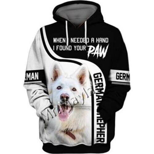 Unisex 3D German Shepherd Graphic Hoodie Harajuku Hoodie Alt Clothing Animal Crossing Streetwear Oversized Hoodie Pullover QW-44
