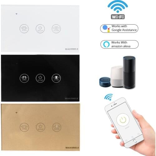 Tuya Smart Life Wifi Curtain Blind Switch Touch US Zero Firewire Remote Electric Motorized Roller Google Aelxa DIY Home MAKERELE