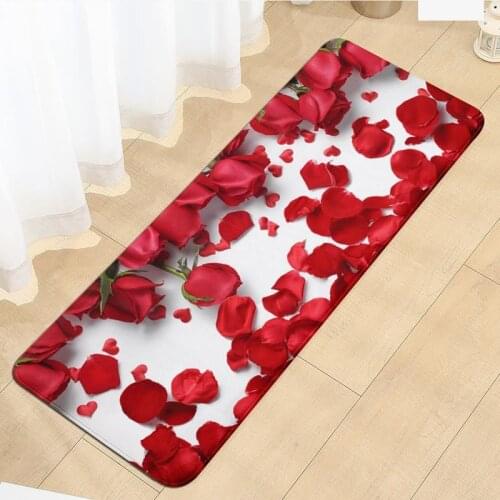 Flowers Home Door Mat Absorbent Rugs Romantic Bedroom Bathroom Carpet Soft Short Plush Rugs and Carpets for Home Living Room