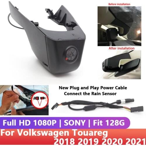 Plug and play Car DVR Wifi Video Recorder Dash Cam Camera Control by Mobile Phone App For Volkswagen Touareg 2018 2019 2020 2021