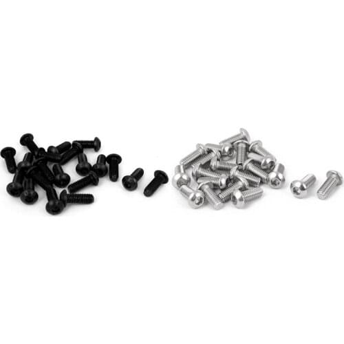 40 Pcs Hex Socket Button Head Screws, 20 Pcs M6 X 16mm & 20 Pcs M6 X 14mm